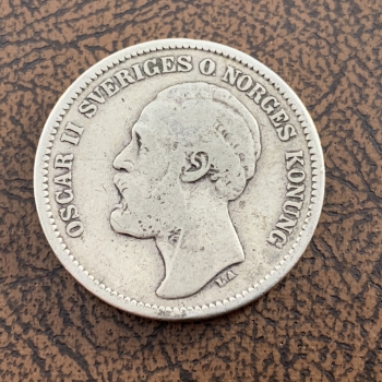 Preview: 2 Kronor Silber Norwegen 1876