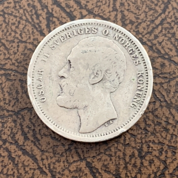 Preview: 1 Krona Silber Norwegen 1875