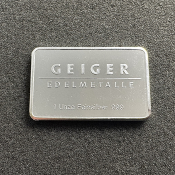 Preview: 1 Unze Silber Barren Geiger Edelmetalle