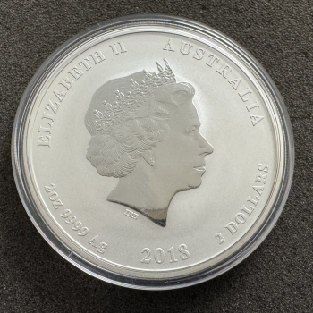 Preview: 2 Unzen Silber Australien Lunar II Hund 2018