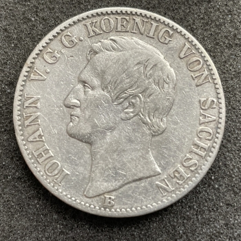 Taler Deutschland Sachsen Silber 1861 B