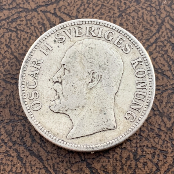 2 Kronor Silber Norwegen 1907