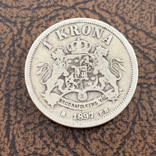1 Krona Silber Norwegen 1897