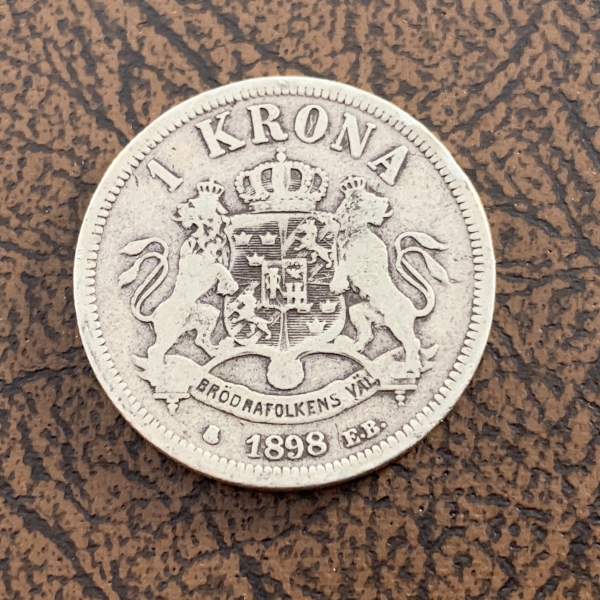1 Krona Silber Norwegen 1898