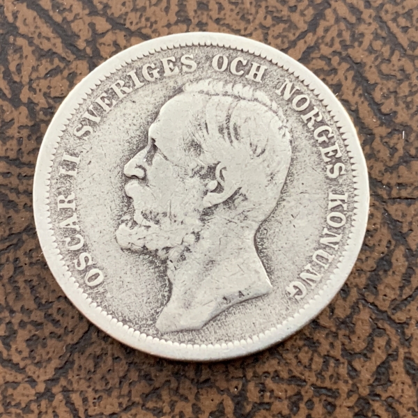 1 Krona Silber Norwegen 1890