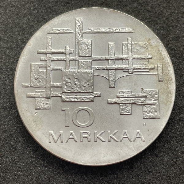 10 Markkaa Silber Finnland 1967