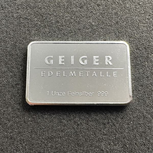 1 Unze Silber Barren Geiger Edelmetalle