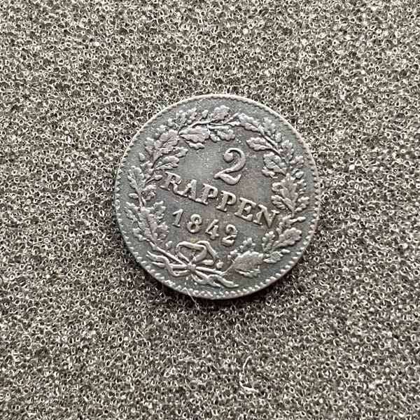 2 Rappen Kanton Zürich 1842