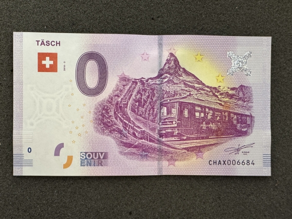 0 Euro Banknote Schweiz Täsch bei Zermatt