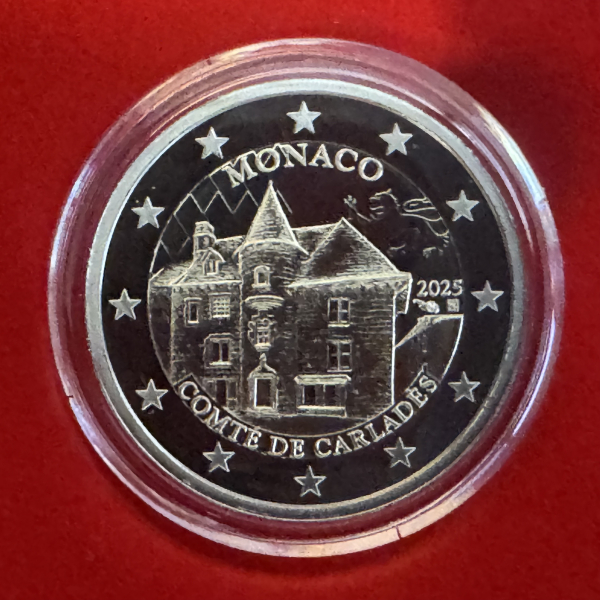 2 Euro Monaco 2025 Grafschaft von Carlades PP