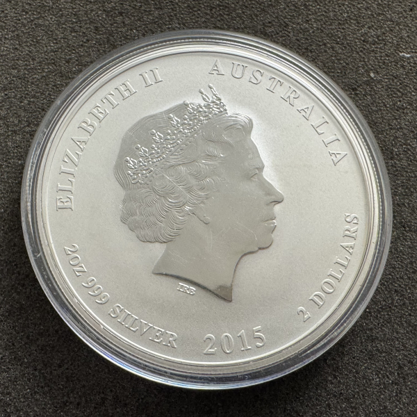 2 Unzen Silber Australien Lunar II Ziege 2015