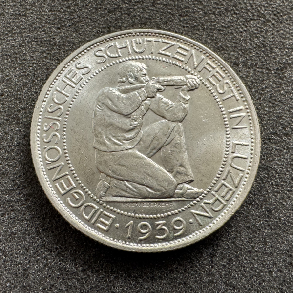 5 Franken Luzern Schützentaler 1939