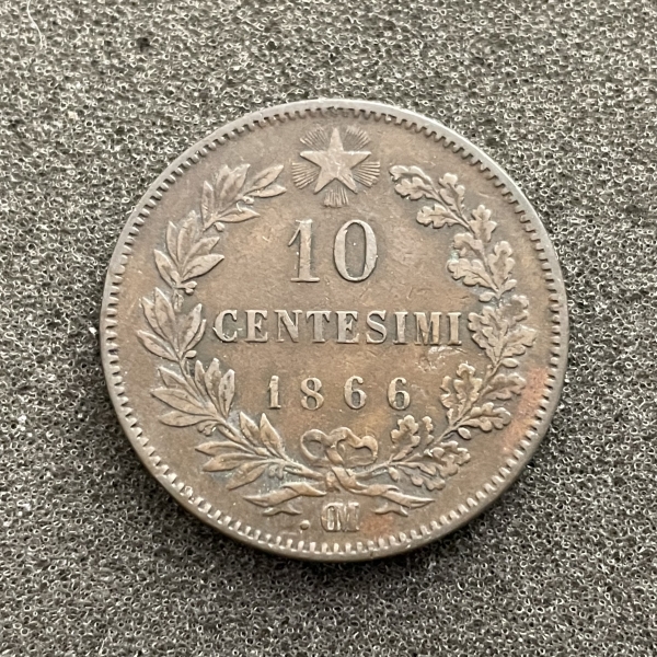 10 Centesimi Italien 1866 OM