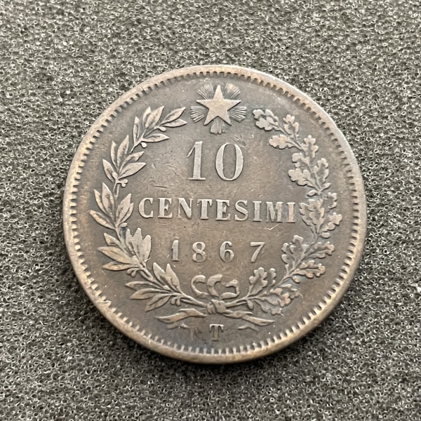 10 Centesimi Italien 1867 T