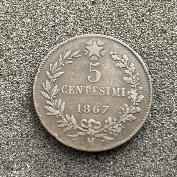 5 Centesimi Italien 1867 M