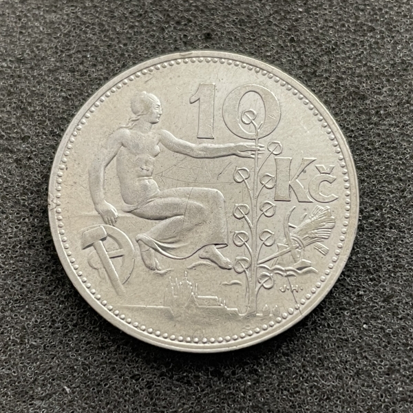 10 Kronen Silber Tschechoslowakei 1930