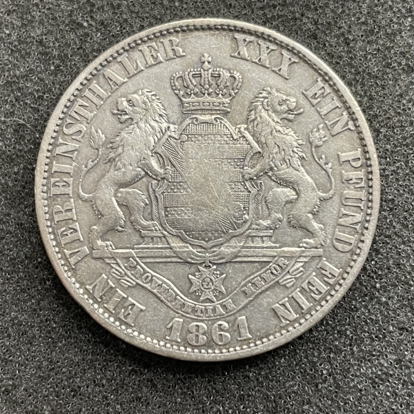 Taler Deutschland Sachsen Silber 1861 B